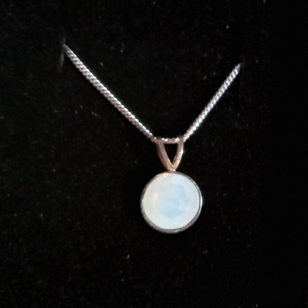 British Sterling silver .925 Swarovski crystal pendant